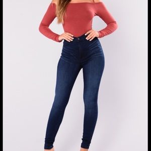 Lucie High Waist Skinny Jeans - Indigo